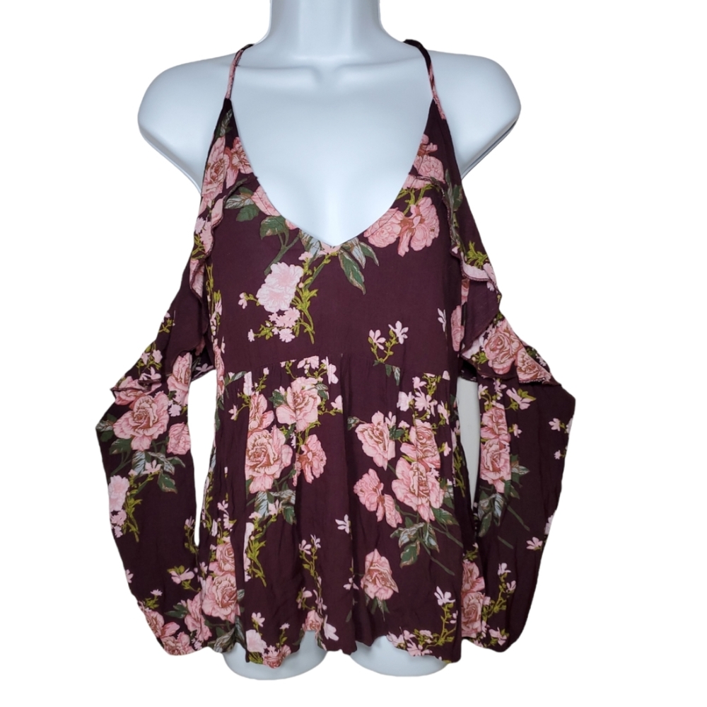 American eagle cold should floral top